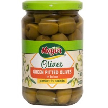 Picture of MAYOR GREEN PITTED OLIVES 300GR